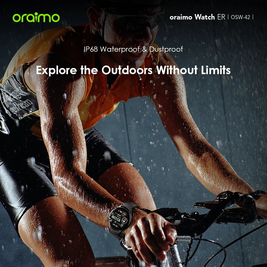 Oraimo Smart Watch ER OSW-42 1.43 Inch Amoled IP68 - Black