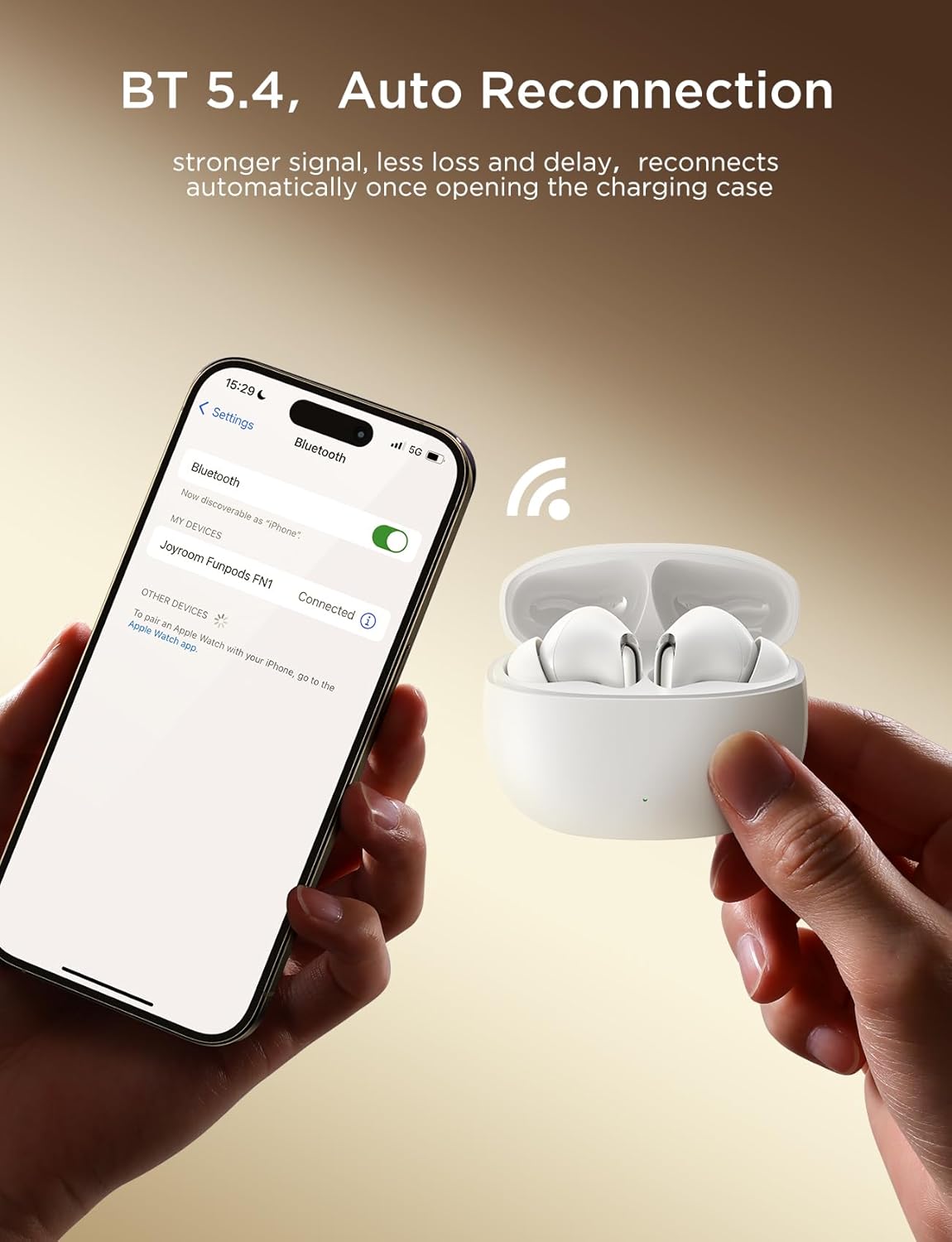 Joyroom JR-FN1 Earphones ANC True Wireless - White
