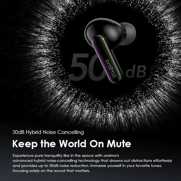 Oraimo SpaceBuds Hybrid ANC True Wireless Earbuds Customized Voice Prompt