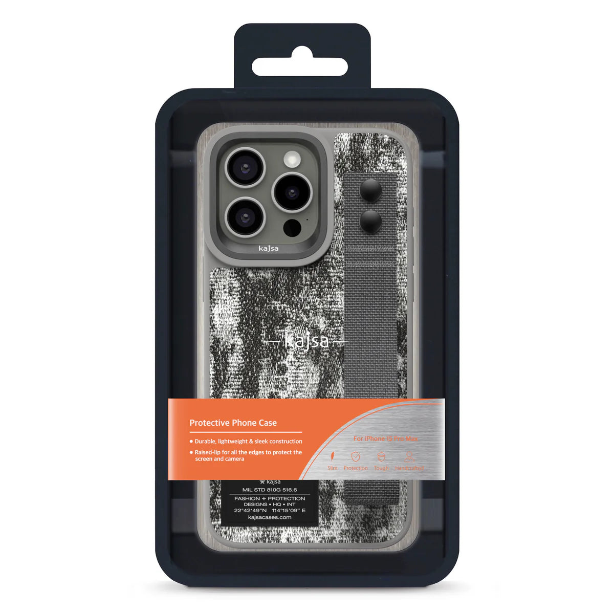 Kajsa Outdoor Collection - Tie Dye Straps Back Case for iPhone 15 Pro Max