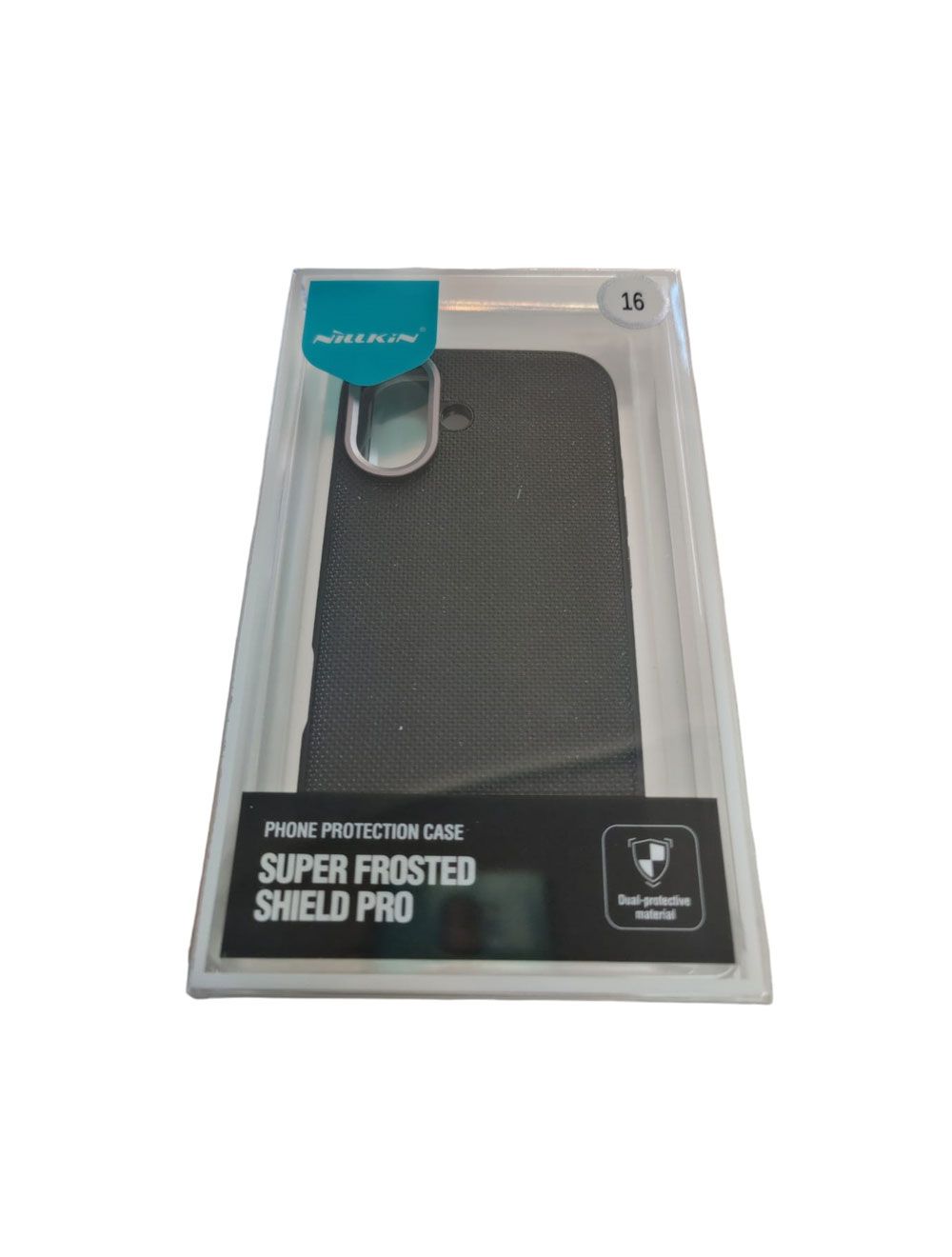Nillkin Super Frosted Shield Pro For iPhone 16 Wth Metal Camera Cover - Black