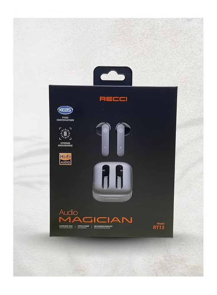 RECCI RT13 - Wireless earphones With touch feature - Gray