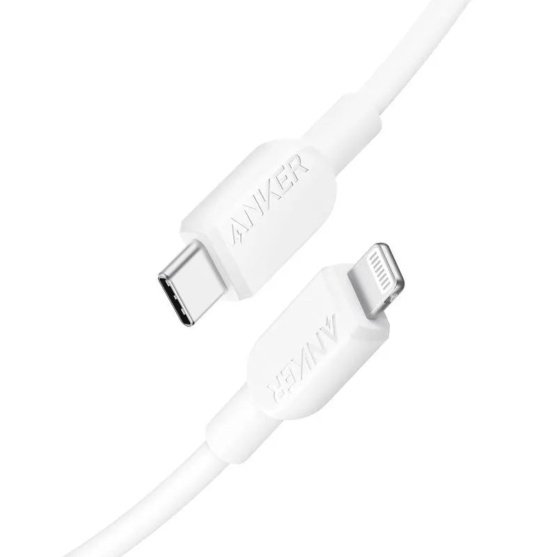 Anker 310 USB-C to Lightning Data Cable, 0.9 Meter, White - A81A1P21
