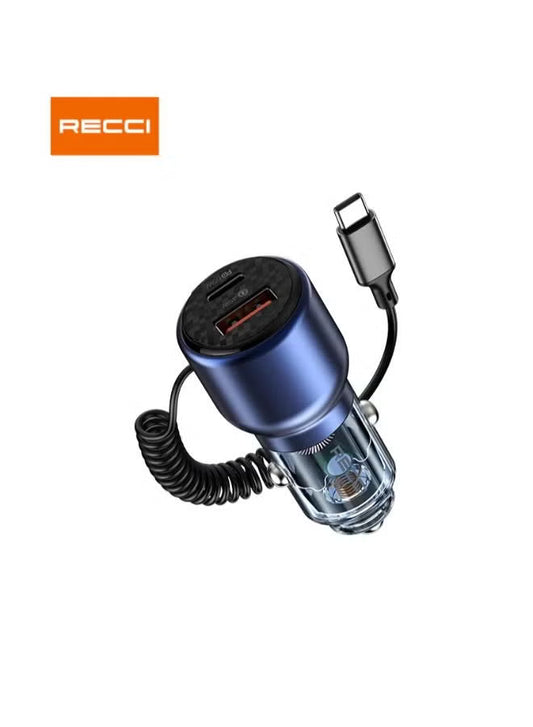 Recci RCC-N22 Car Charger Journey PD 65W + 45W Fast Charging