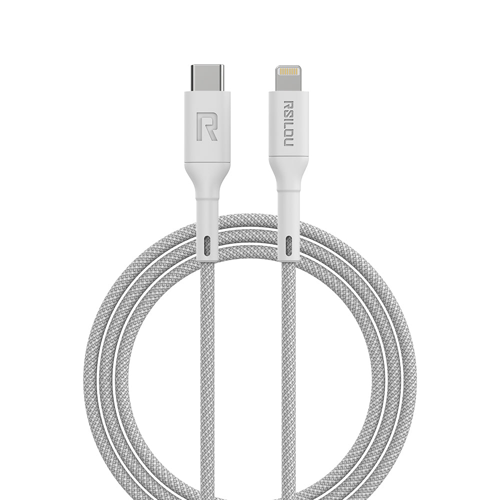 Rsilou R2025 C-L 1M Dual-color Braided Fast Charging Data Cable