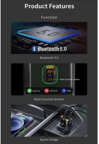 Recci RQ01-48W QC3.0+PD+MP3 Player Bluetooth Digital Display Handfree