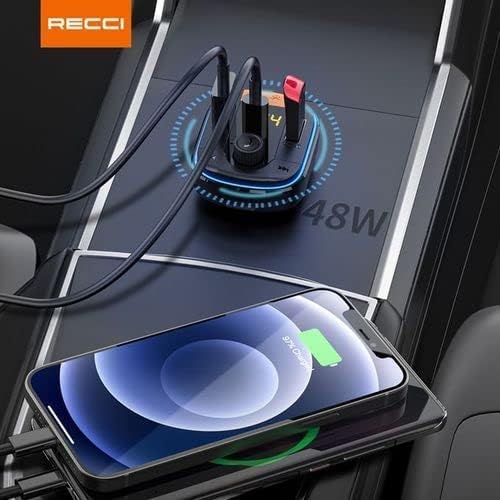 Recci RQ01-48W QC3.0+PD+MP3 Player Bluetooth Digital Display Handfree