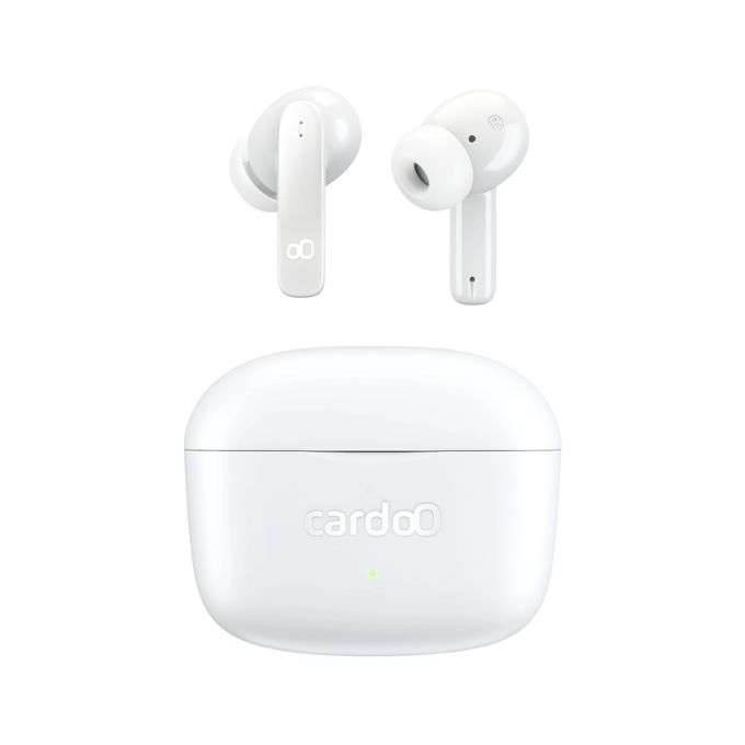 Cardoo Noise Cancelling True Wireless EarBuds - Multi Connection Bluetooth 5.3 - White