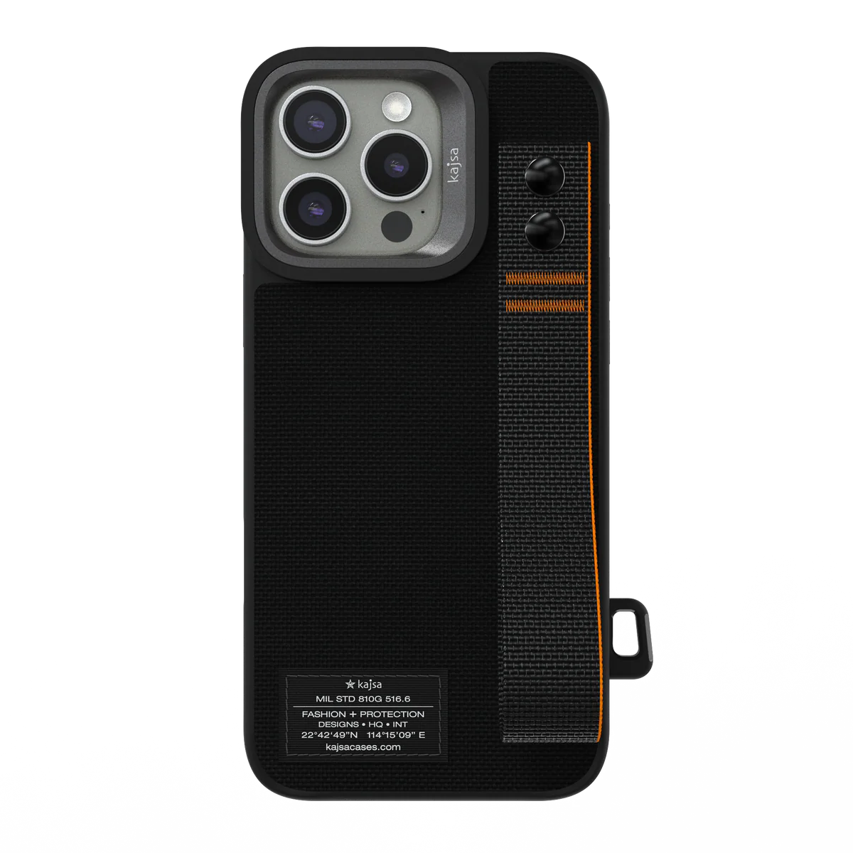 Kajsa Military Collection - Straps Back Case for iPhone 16 Pro Max 6.9 MagSafe Compatible