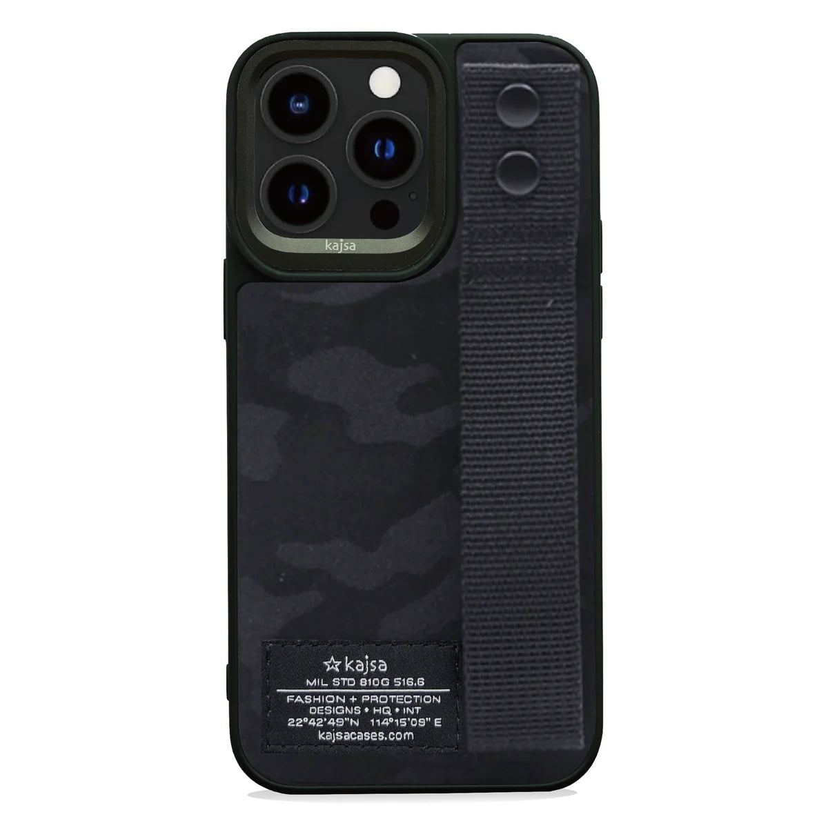 Kajsa Outdoor Collection - Camo Satin Back Case for iPhone 15 Pro Max