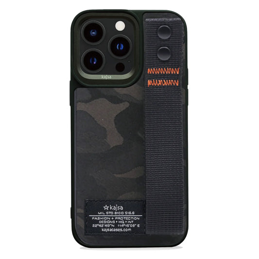 Kajsa Outdoor Collection - Camo Satin Back Case for iPhone 15 Pro Max
