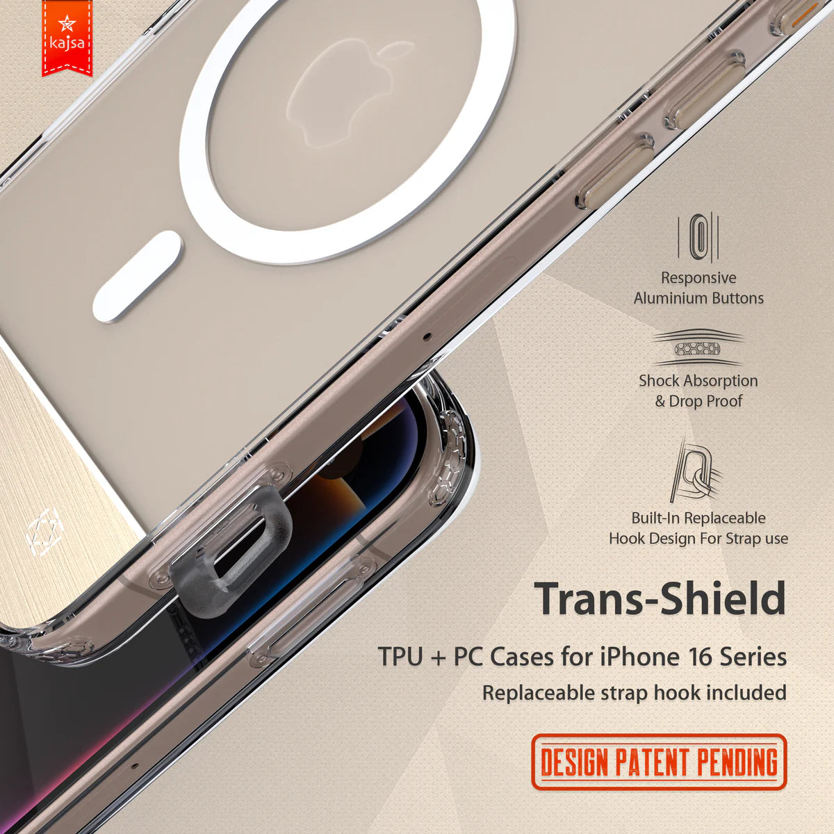 Trans-Shield Collection - Aluminium Back Case for iPhone 16 Pro MagSafe Compatible