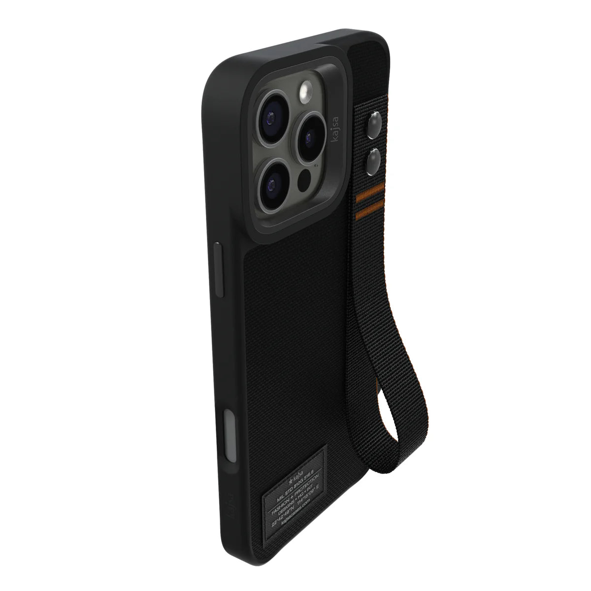 Kajsa Military Collection - Straps Back Case for iPhone 16 Pro Max 6.9 MagSafe Compatible