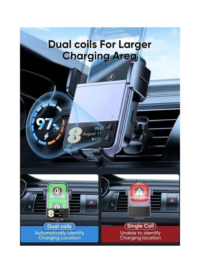 Joyroom Dual-Coil Wireless Car Charger Holder Air Vent JR-ZS246