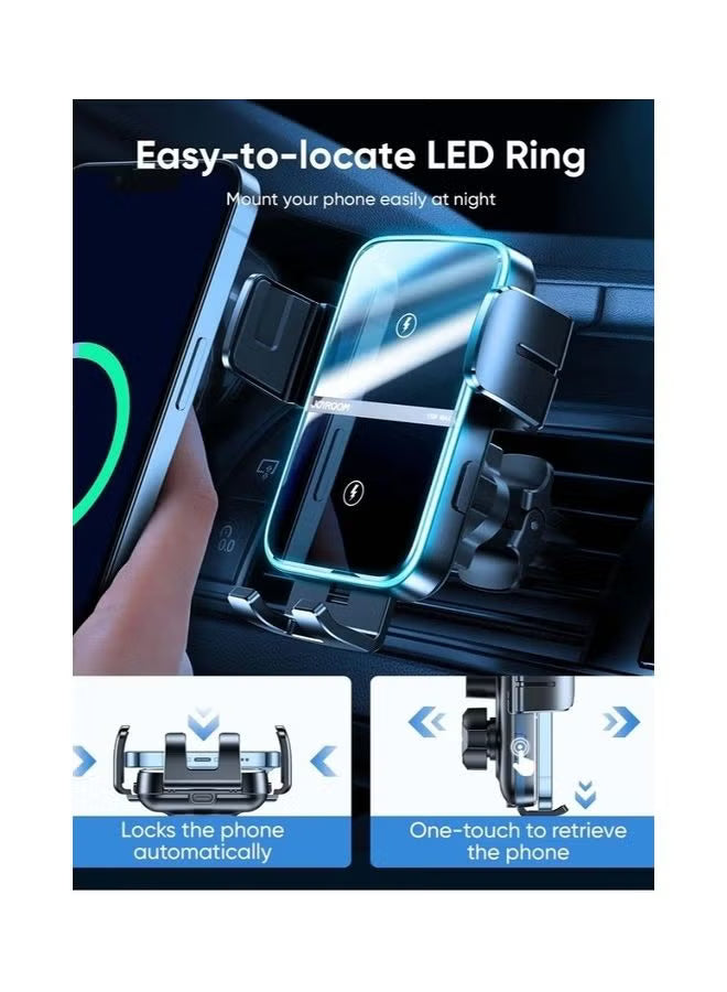 Joyroom Dual-Coil Wireless Car Charger Holder Air Vent JR-ZS246