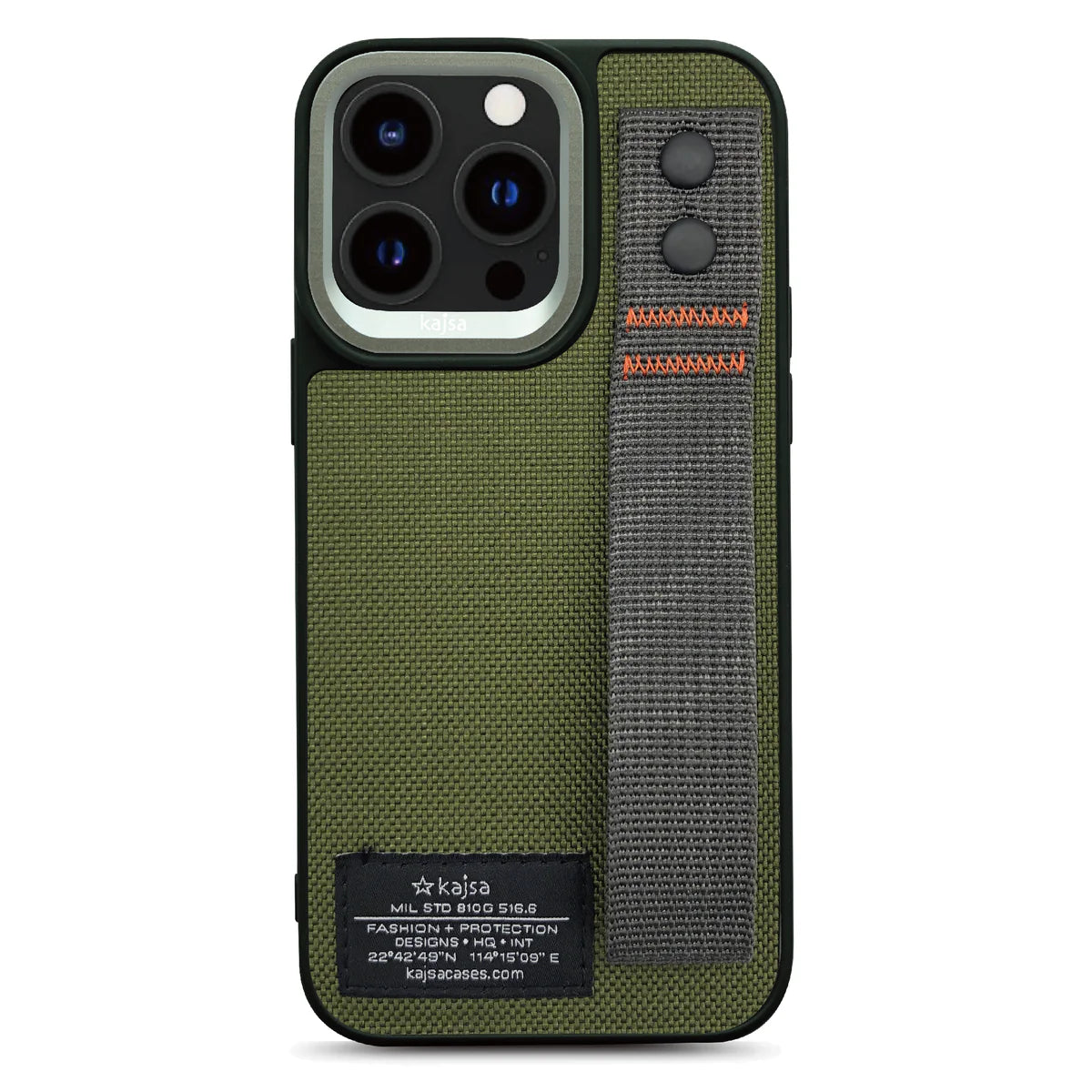 Kajsa Military Collection - Straps Back Case for iPhone 15 Pro Max