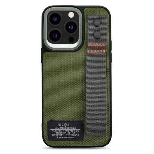 Kajsa Military Collection - Straps Back Case for iPhone 15 Pro Max