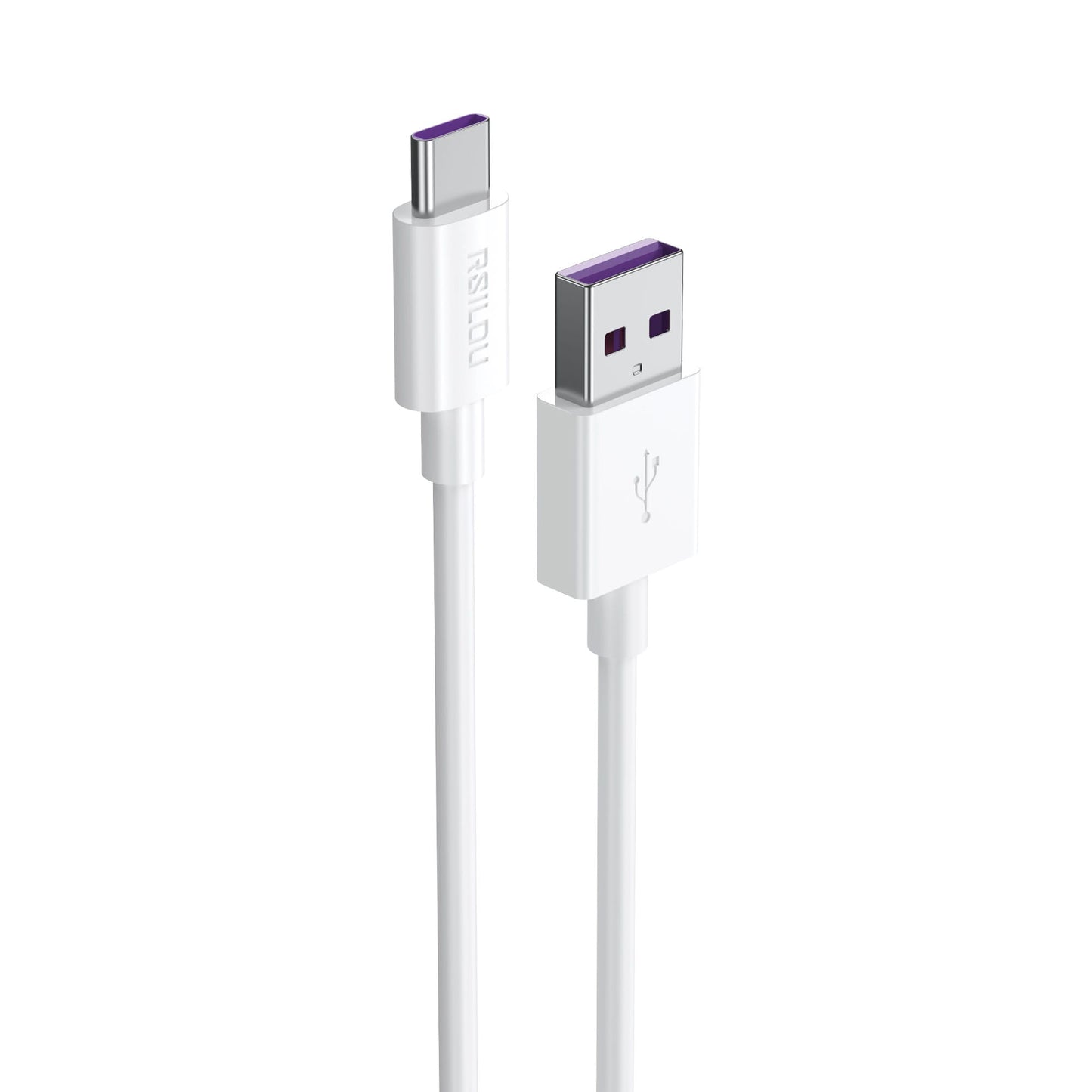 Rsilou USB-C to USB-A Cable, 120W, High Durability and flexible, Fast charging and data cable, 1M, 3A, Transmission Copper 163 Wires, Tangle and Entanglement free white | 12 month local warranty