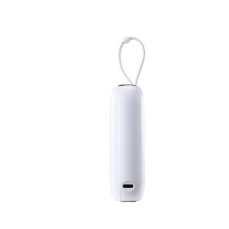 Joyroom 10000mAh 22.5W White Powerbank with Built-in USB-C & Lightning Cables