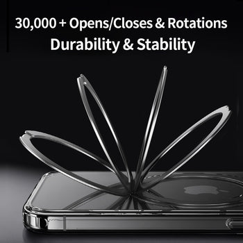 Rock Crystal Rotating Series Magnetic Case for iPhone 16 Pro Max transparent