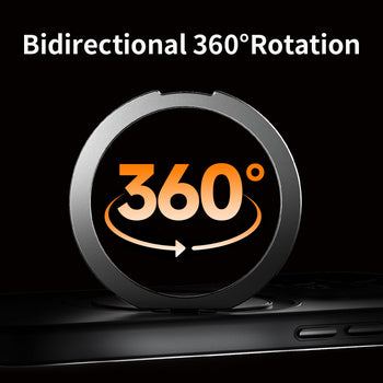 Rock Crystal Rotating Series Magnetic Case for iPhone 16 Pro Max transparent Black