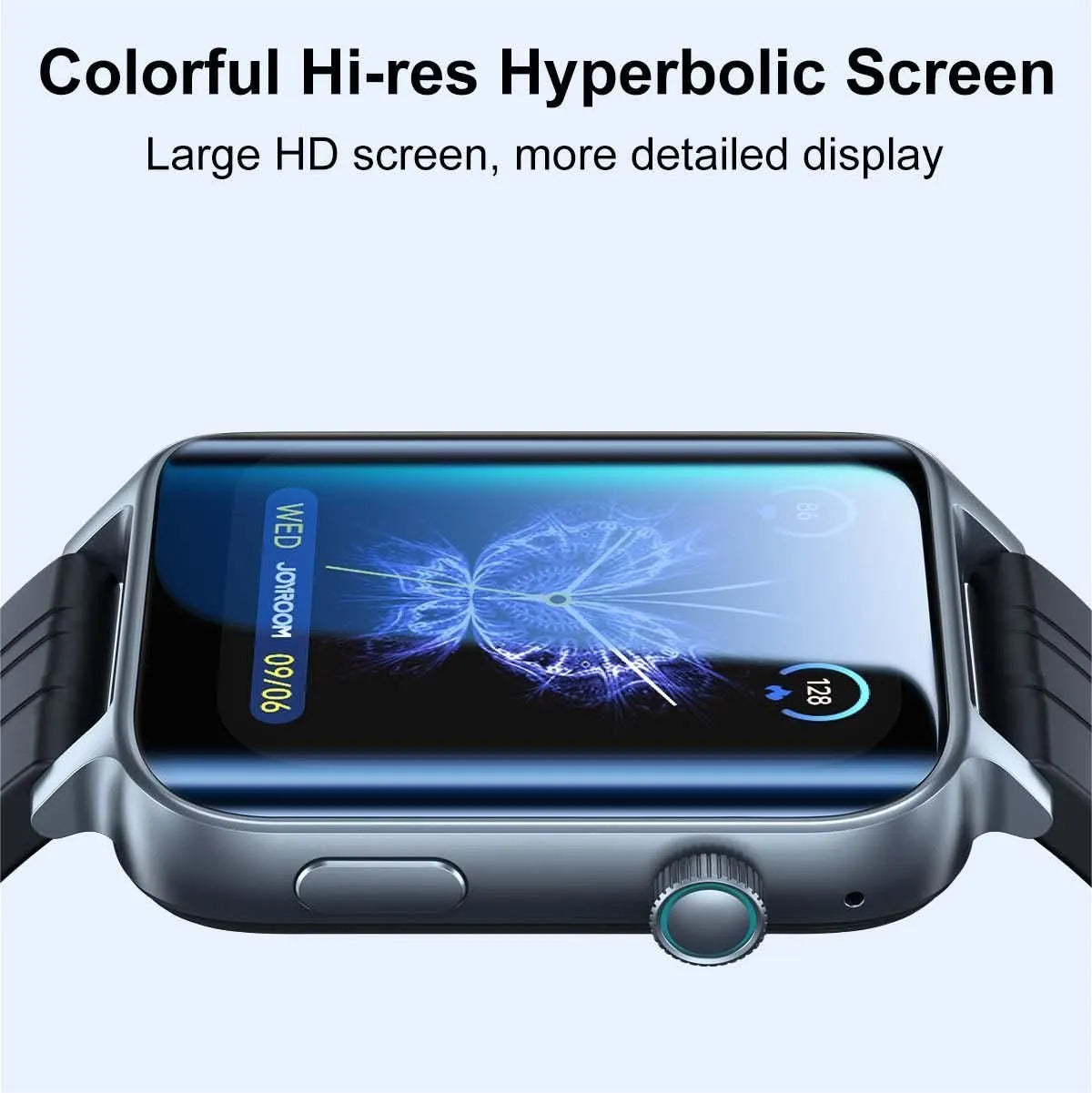 Joyroom JR-FT6 Smart Watch for Unisex, HD IPS Display, 1.85 Inch, Dark Grey