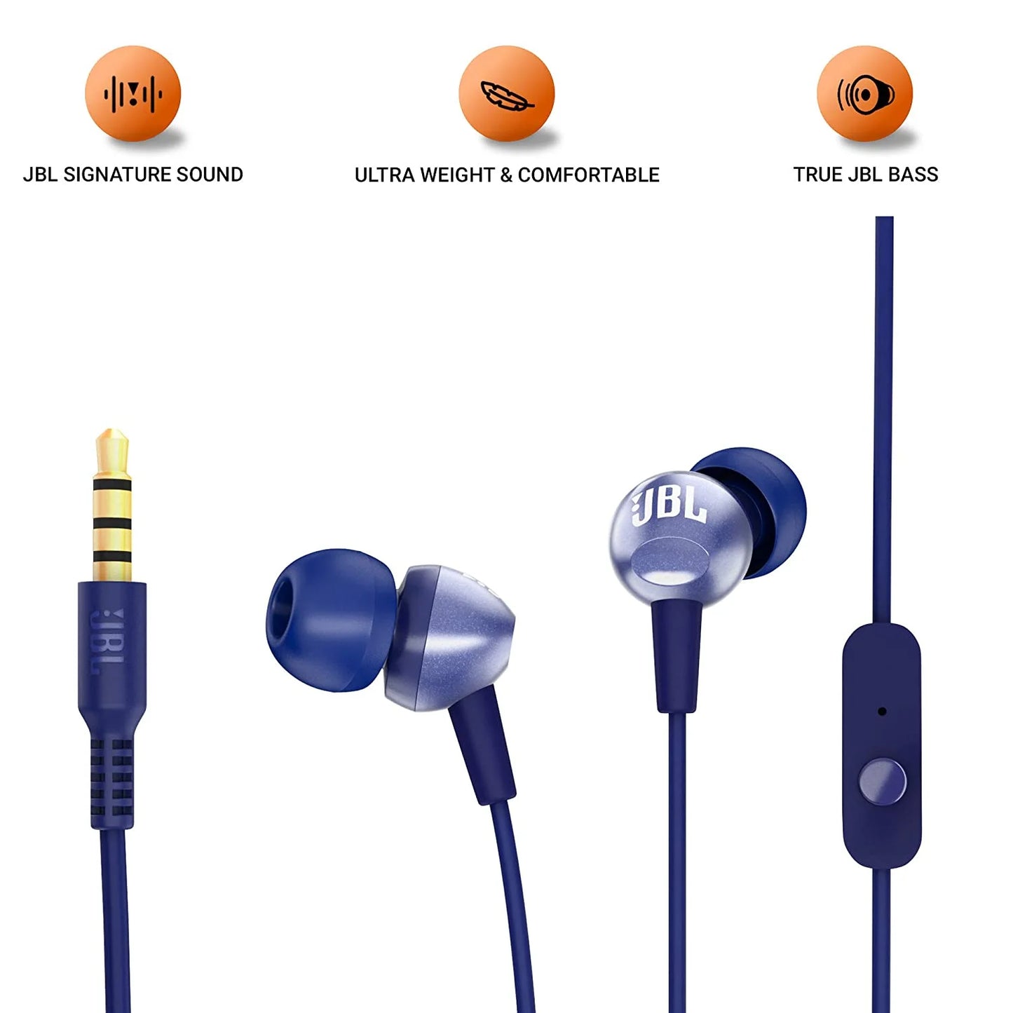 JBL C200SI Wired Earphone -Blue