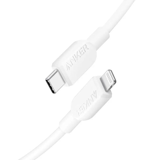 Anker 310 USB-C to Lightning Data Cable, 0.9 Meter, White - A81A1P21