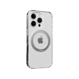 Rock Crystal Rotating Series Magnetic Case for iPhone 16 Pro transparent