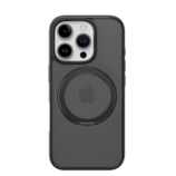 Rock Crystal Rotating Series Magnetic Case for iPhone 16 Pro Max transparent Black