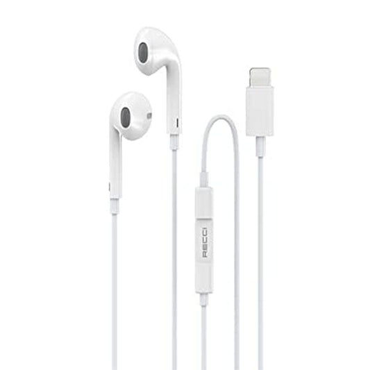 Recci REP-L09 Earphone Wired Lightning - White