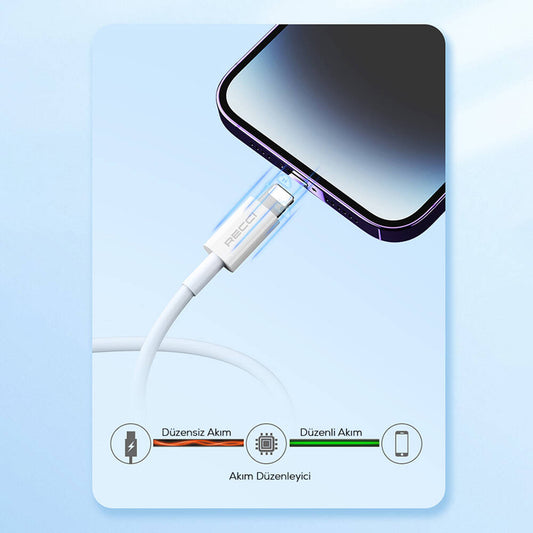 Recci RS06CL Type-C to Lightning PD 30W Fast Charging Data and Charging Cable 1M