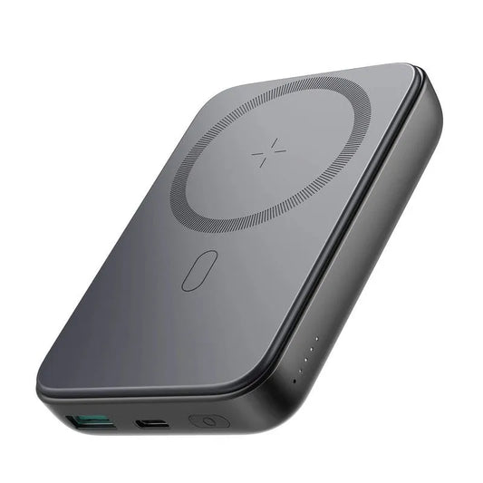 Joyroom USB-C 20W + USB-A 18W + MagSafe Wireless 15W Power Bank, 10000 mAh, 2 Port, Black